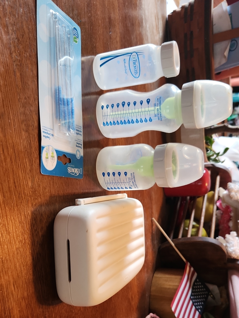 Dr. Brown's White Baby Bottle & Organizer Bundle